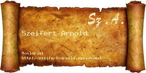 Szeifert Arnold névjegykártya