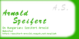 arnold szeifert business card